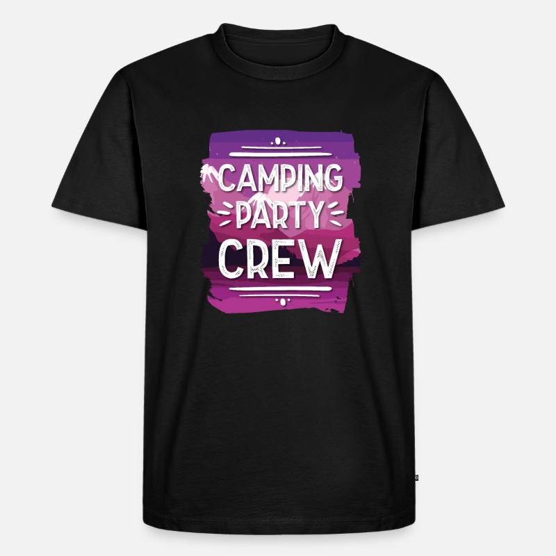 Camping Party Crew - Männer Premium Bio T-Shirt - Schwarz