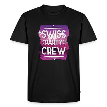 Swiss Party Crew - T-shirt Premium bio Homme - noir - Devant - Nico (187cm)