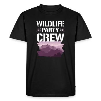 Équipe de fête de la faune - T-shirt Premium bio Homme - noir - Devant - Nico (187cm)