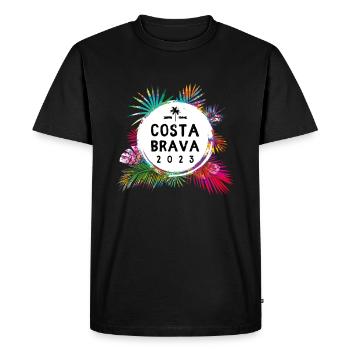 Costa Brava 2023 Coloré - T-shirt Premium bio Homme - noir - Devant - Nico (187cm)