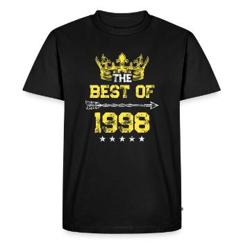 1998 best of birthday - Men's Premium Organic T-Shirt - black - Front - Nico (187cm)