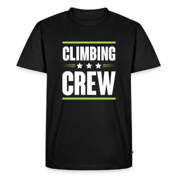 Climbing Crew - Men's Premium Organic T-Shirt - black - Front - Nico (187cm)