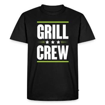 Équipage de grillades - T-shirt Premium bio Homme - noir - Devant - Nico (187cm)