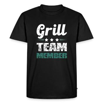 Grill Team - Men's Premium Organic T-Shirt - black - Front - Nico (187cm)