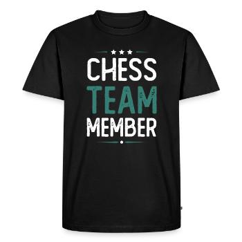 Chess Team - Men's Premium Organic T-Shirt - black - Front - Nico (187cm)