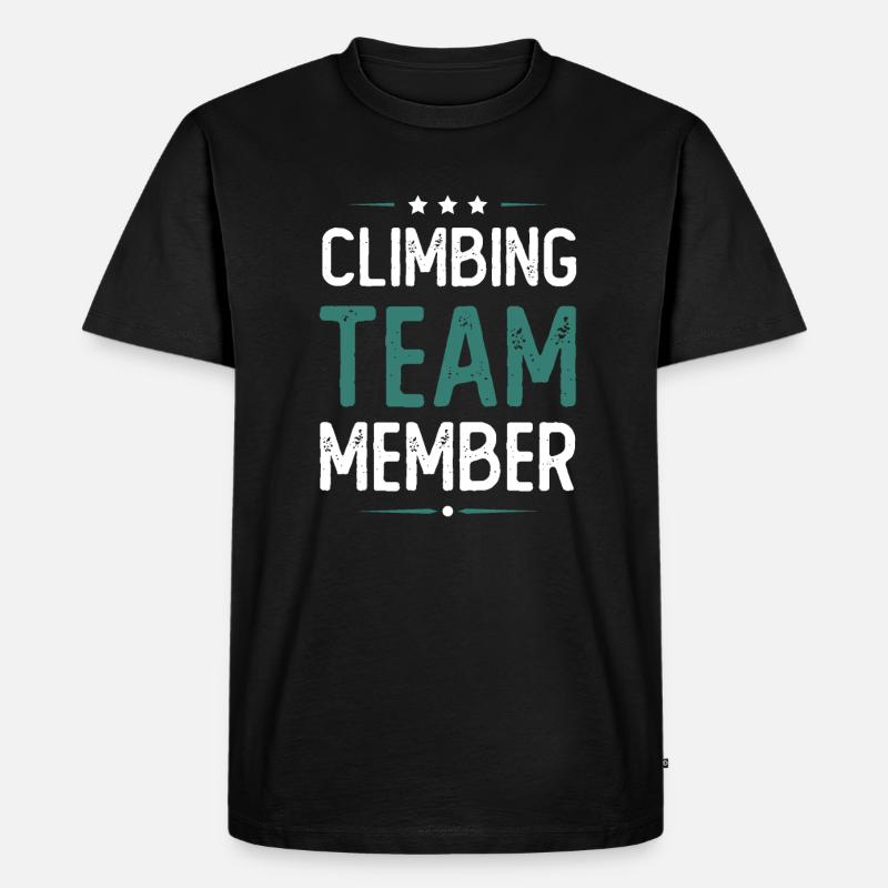 Climbing Team - Männer Premium Bio T-Shirt - Schwarz
