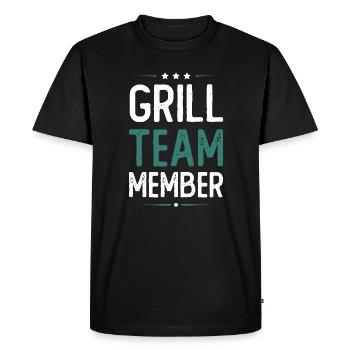 Grill Team - Men's Premium Organic T-Shirt - black - Front - Nico (187cm)