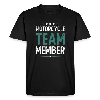 Équipe moto - T-shirt Premium bio Homme - noir - Devant - Nico (187cm)