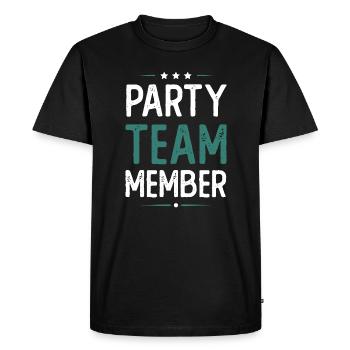 Équipe de fête - T-shirt Premium bio Homme - noir - Devant - Nico (187cm)