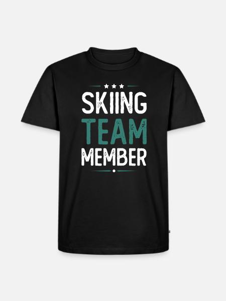 Skiing Team - Men's Premium Organic T-Shirt - black