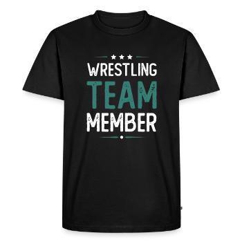 Wrestling Team - Men's Premium Organic T-Shirt - black - Front - Nico (187cm)
