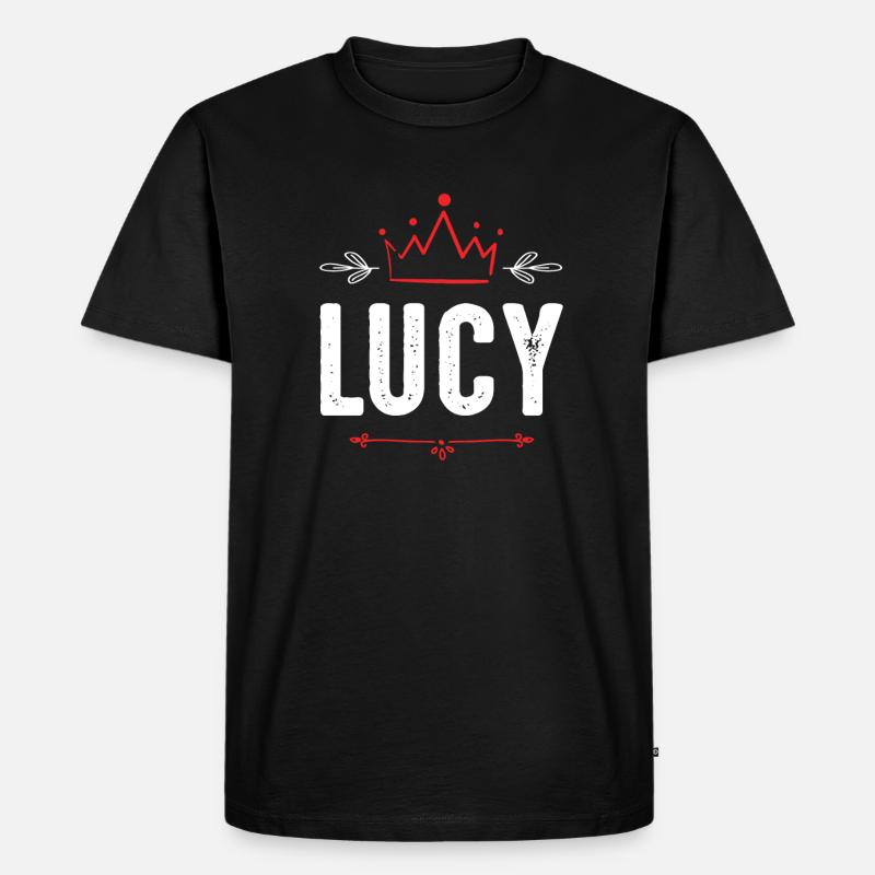Lucy - Männer Premium Bio T-Shirt - Schwarz