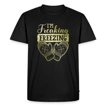 Freezing Winter - Men's Premium Organic T-Shirt - black - Front - Nico (187cm)