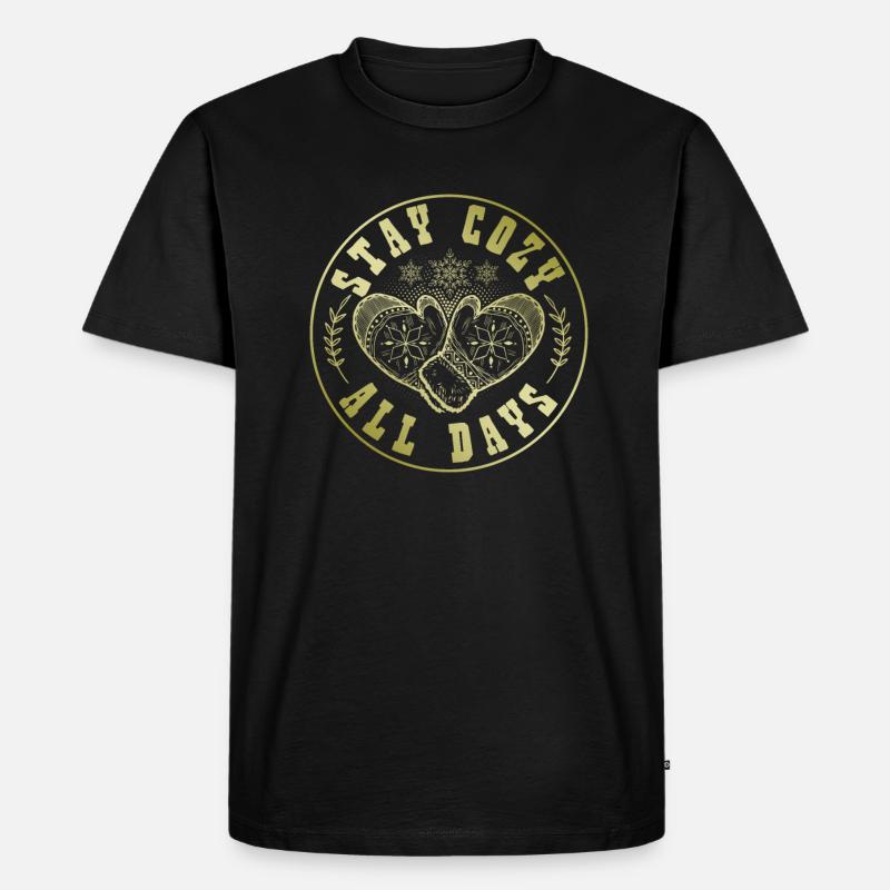 Winter Spruch Cold - Männer Premium Bio T-Shirt - Schwarz