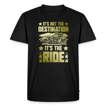 Destination moto - T-shirt Premium bio Homme - noir - Devant - Nico (187cm)