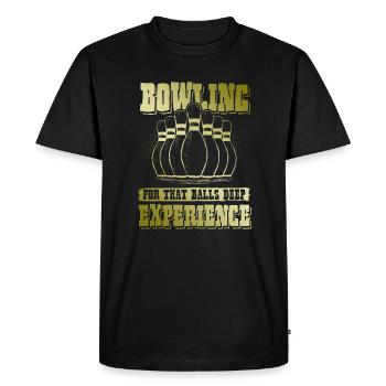 Expérience de bowling - T-shirt Premium bio Homme - noir - Devant - Nico (187cm)
