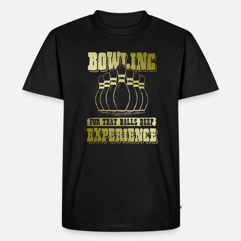 Bowling Experimen - Männer Premium Bio T-Shirt - Schwarz