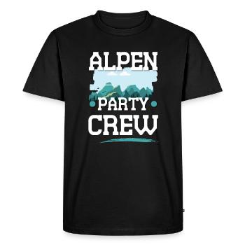 Alpen Party Crew - Men's Premium Organic T-Shirt - black - Front - Nico (187cm)