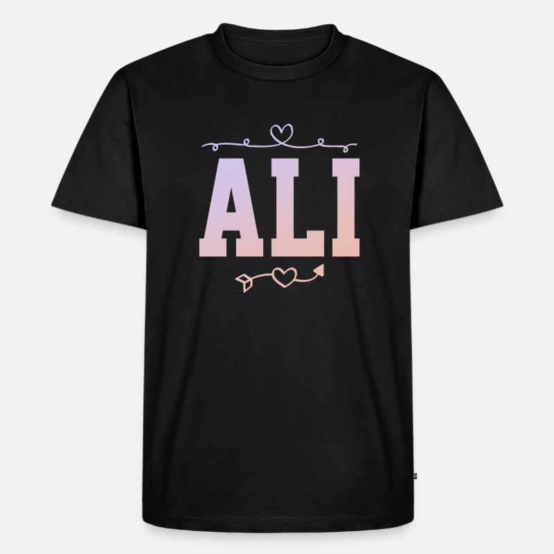 Ali - Männer Premium Bio T-Shirt - Schwarz