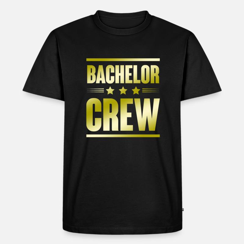 Bachelor Crew - Männer Premium Bio T-Shirt - Schwarz