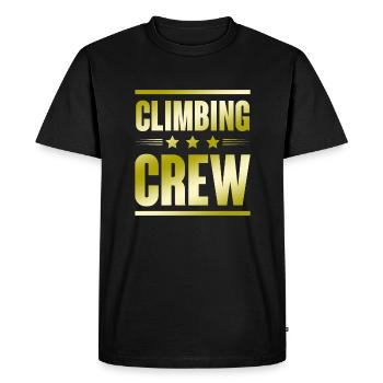 Climbing Crew - Men's Premium Organic T-Shirt - black - Front - Nico (187cm)