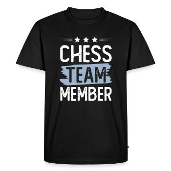 Chess Team - Men's Premium Organic T-Shirt - black - Front - Nico (187cm)