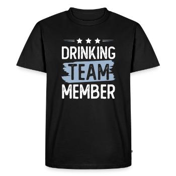 Équipe de consommation d’alcool - T-shirt Premium bio Homme - noir - Devant - Nico (187cm)