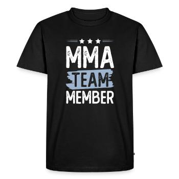 Mma Team - Men's Premium Organic T-Shirt - black - Front - Nico (187cm)