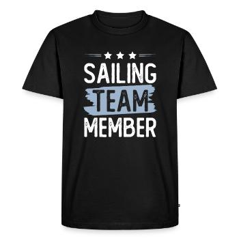 Sailing Team - Men's Premium Organic T-Shirt - black - Front - Nico (187cm)