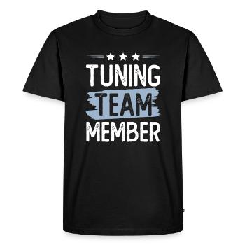 Tuning Team - Men's Premium Organic T-Shirt - black - Front - Nico (187cm)