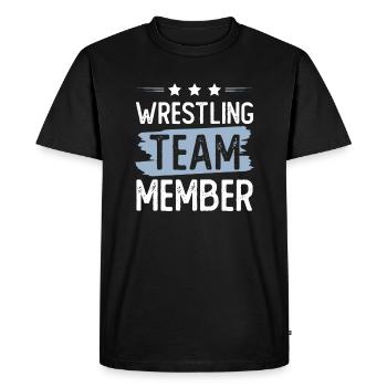 Wrestling Team - Men's Premium Organic T-Shirt - black - Front - Nico (187cm)