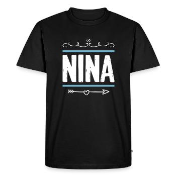 Nina - Men's Premium Organic T-Shirt - black - Front - Nico (187cm)
