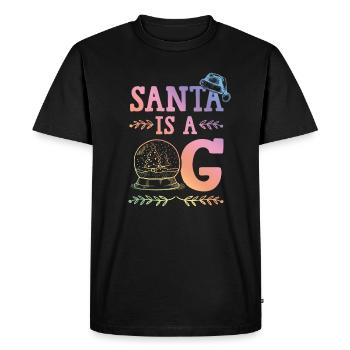 Le Père Noël est un OG - T-shirt Premium bio Homme - noir - Devant - Nico (187cm)