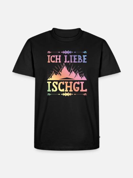 Ich liebe Ischgl - Männer Premium Bio T-Shirt - Schwarz