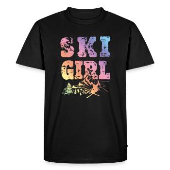 Skieuse - T-shirt Premium bio Homme - noir - Devant - Nico (187cm)