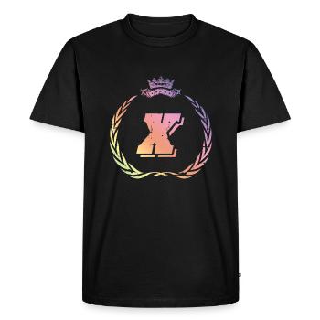 X letter wreath - Men's Premium Organic T-Shirt - black - Front - Nico (187cm)
