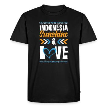 Indonesia Love - Men's Premium Organic T-Shirt - black - Front - Nico (187cm)