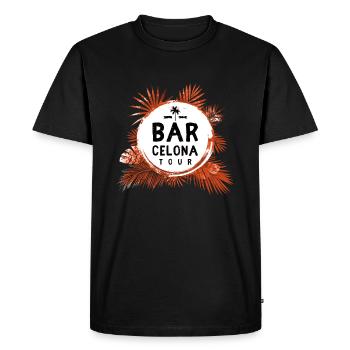 Visite de Barcelone colorée - T-shirt Premium bio Homme - noir - Devant - Nico (187cm)