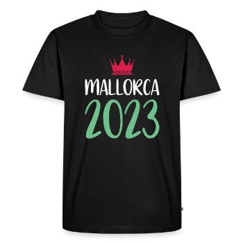 Mallorca 2023 - Men's Premium Organic T-Shirt - black - Front - Nico (187cm)