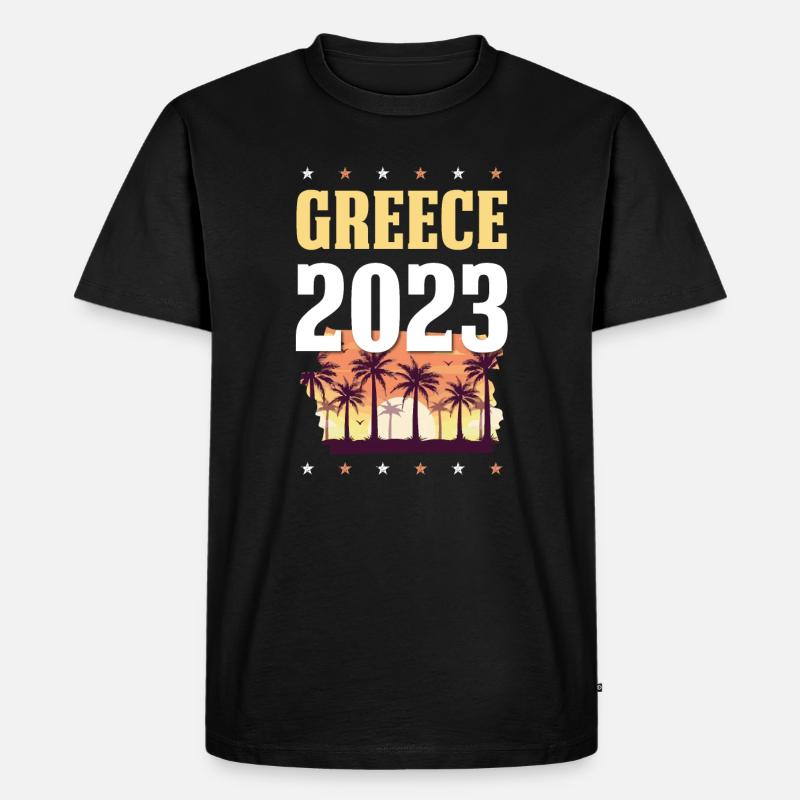 Greece 2023 - Männer Premium Bio T-Shirt - Schwarz