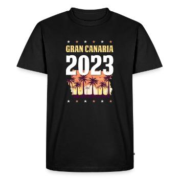 Grande Canarie 2023 (Garantie du prix le plus bas) - T-shirt Premium bio Homme - noir - Devant - Nico (187cm)