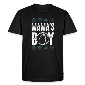 Le garçon de Baby Mama - T-shirt Premium bio Homme - noir - Devant - Nico (187cm)