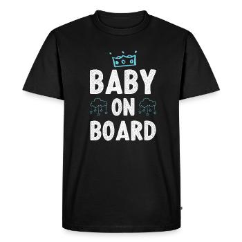 Baby on board - Men's Premium Organic T-Shirt - black - Front - Nico (187cm)
