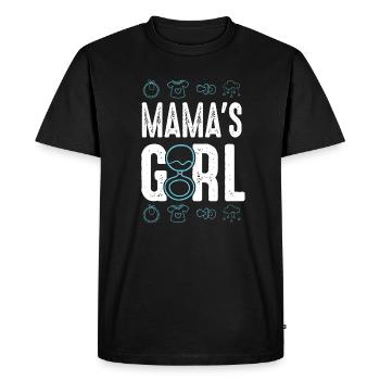 Bébé Mamas Fille - T-shirt Premium bio Homme - noir - Devant - Nico (187cm)