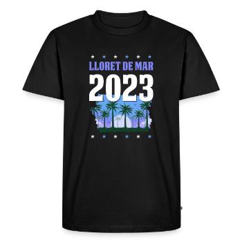 lloret de mar 2023 - Men's Premium Organic T-Shirt - black - Front - Nico (187cm)