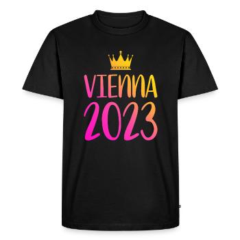 Vienne 2023 Vienne - T-shirt Premium bio Homme - noir - Devant - Nico (187cm)