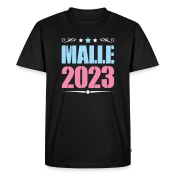 Malle 2023 - T-shirt Premium bio Homme - noir - Devant - Nico (187cm)