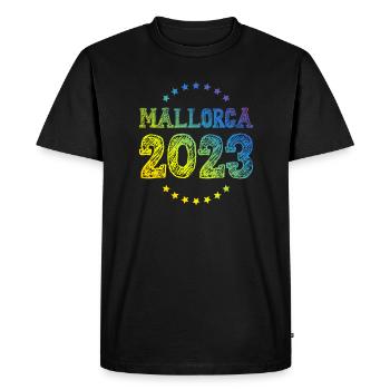 Mallorca 2023 - Men's Premium Organic T-Shirt - black - Front - Nico (187cm)