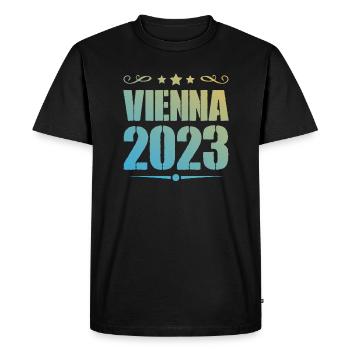 Vienne 2023 Vienne - T-shirt Premium bio Homme - noir - Devant - Nico (187cm)