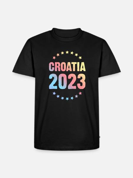 Croatia 2023 - Men's Premium Organic T-Shirt - black